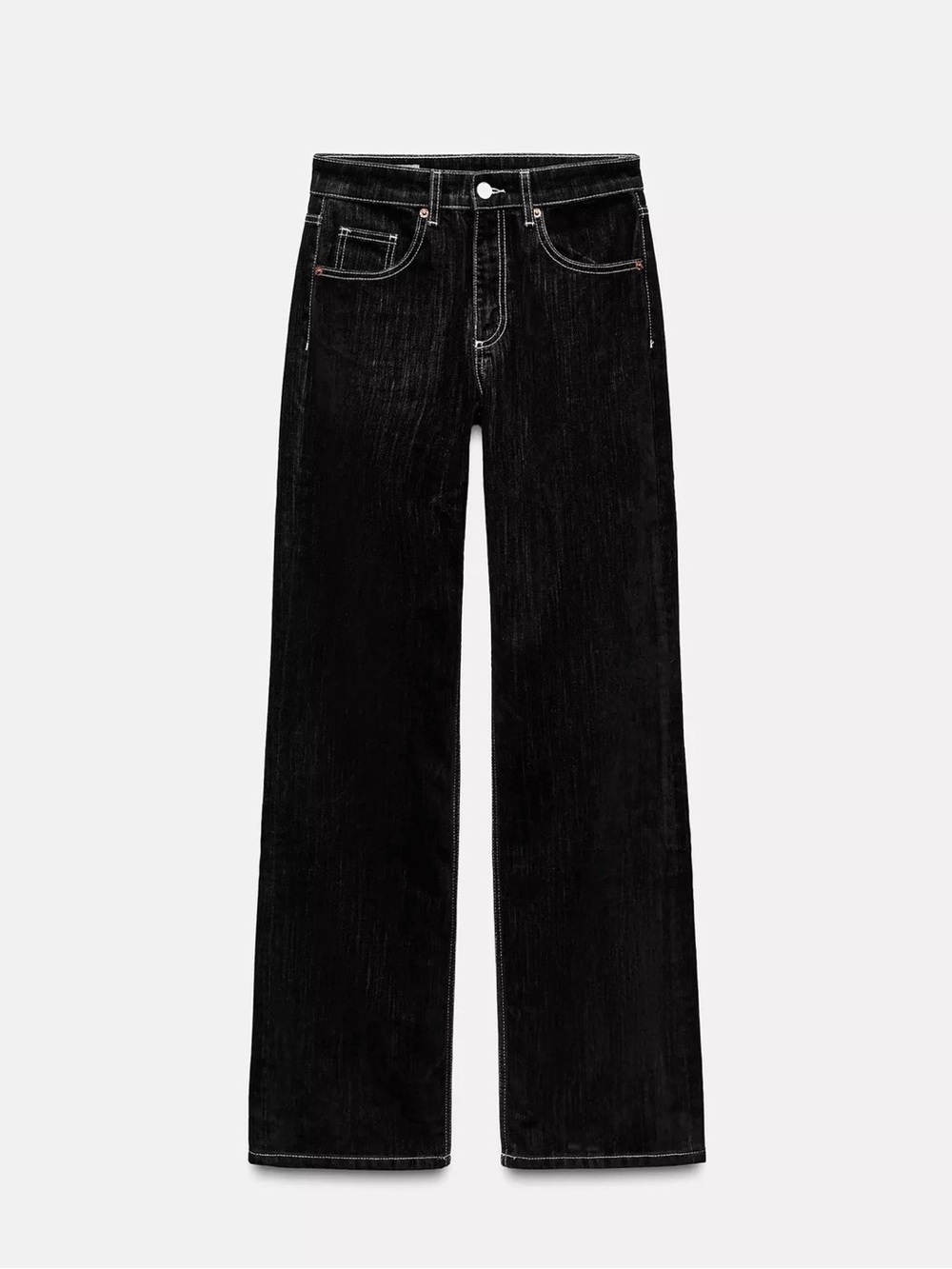 Zara TRF Flocked Balloon Jean